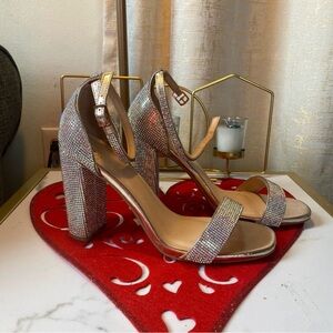 Elegant Silver High Heel Sandals